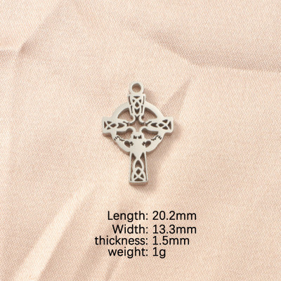 Pendant cross surgical steel three variants