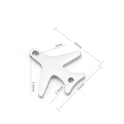 Plane connector in three color variants surgical steel