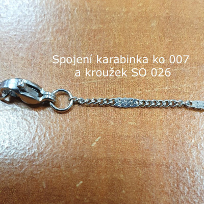 Connector chain 9 x 2mm made of surgical steel