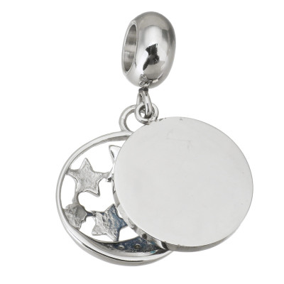 Marigold pendant with surgical steel stars