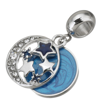 Marigold pendant with surgical steel stars