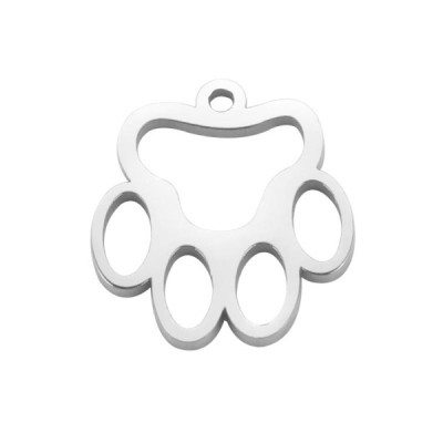 Paw pendant surgical steel two color variants