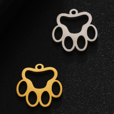 Paw pendant surgical steel two color variants