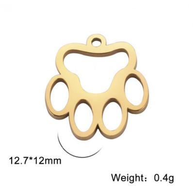 Paw pendant surgical steel two color variants