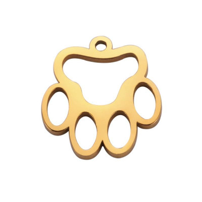 Paw pendant surgical steel two color variants