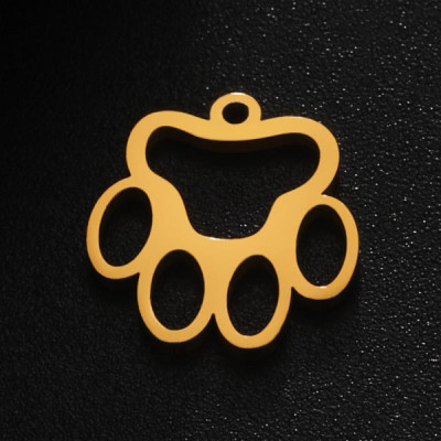Paw pendant surgical steel two color variants