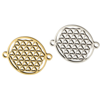 Wheel connector with surgical steel grid