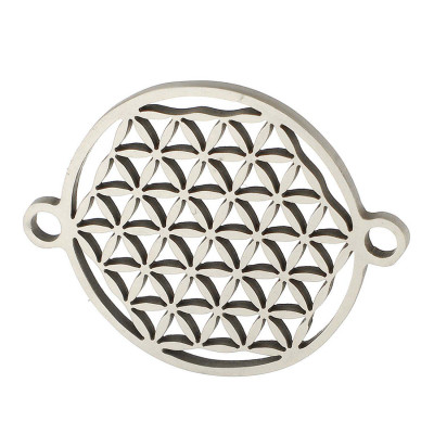 Wheel connector with surgical steel grid