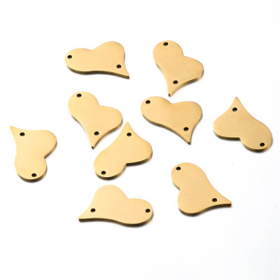 Heart connector two color combinations surgical steel