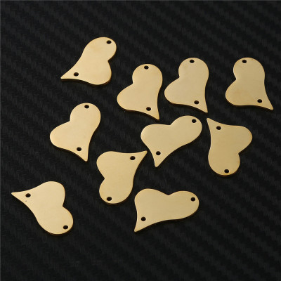 Heart connector two color combinations surgical steel