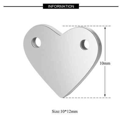 Heart connector SMALL surgical steel