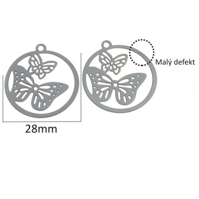 Filigree bow tie 20mm from surgical steel