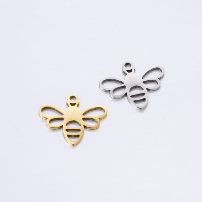 Pendant bee surgical steel two color variants