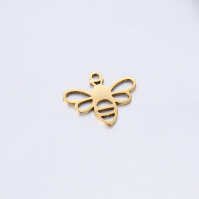 Pendant bee surgical steel two color variants