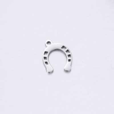 Horseshoe pendant, surgical steel, two color variants