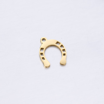 Horseshoe pendant, surgical steel, two color variants