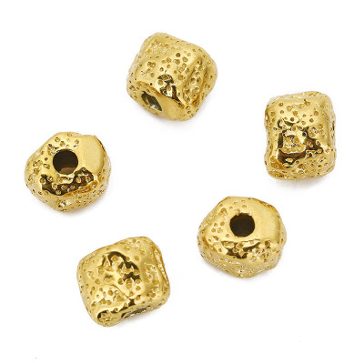 Irregular bead surgical steel gold electroplating