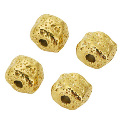 Irregular bead surgical steel gold electroplating