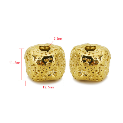 Irregular bead surgical steel gold electroplating