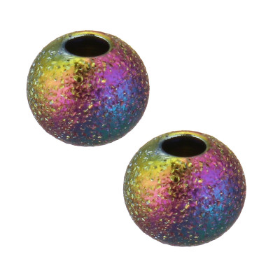 Diamond ball from surgical steel 6mm color galvanization