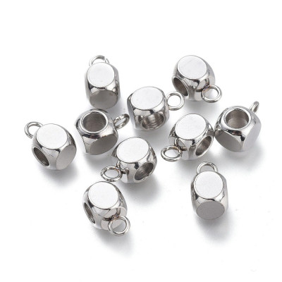 Bead with surgical steel eyelet