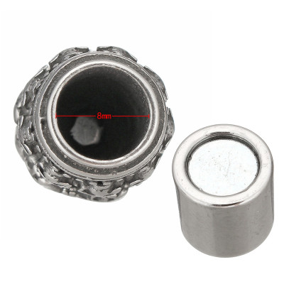 Magnetic fastening of rollers with surgical steel skulls