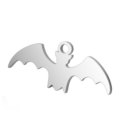 Surgical steel bat pendant