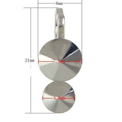 Pendant for Swarovski Rivoli 1122 from surgical steel