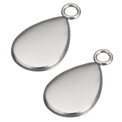 Pendant bed drop 11 x 19mm made of surgical steel