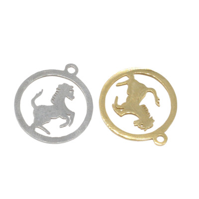 Surgical steel stallion pendant