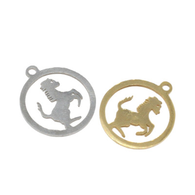 Surgical steel stallion pendant