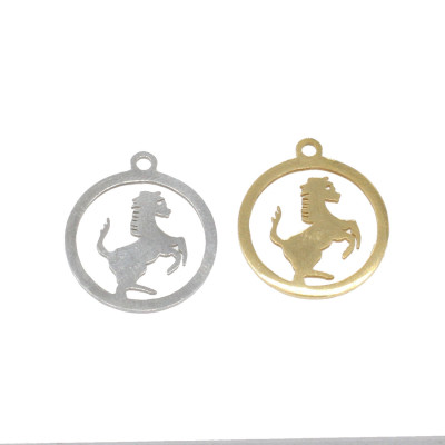 Surgical steel stallion pendant