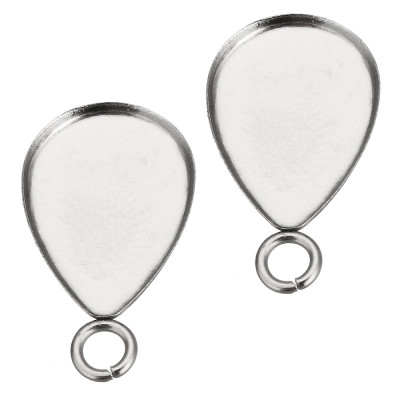 Pendant bed drop 11 x 19mm made of surgical steel