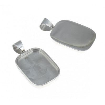 Bed 15 x 26mm polished surgical steel