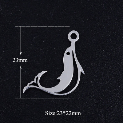 Pendant sea lion two sizes surgical steel