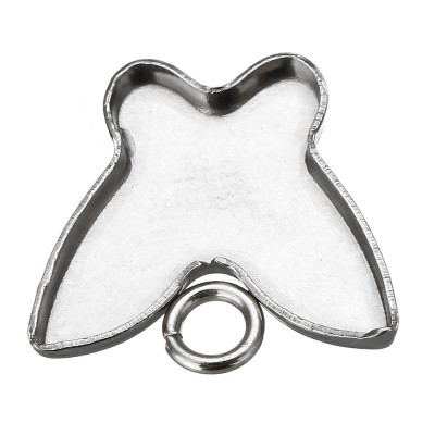 Pendant bed bow tie 14 x 13mm made of surgical steel