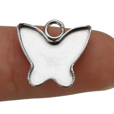 Pendant bed bow tie 14 x 13mm made of surgical steel