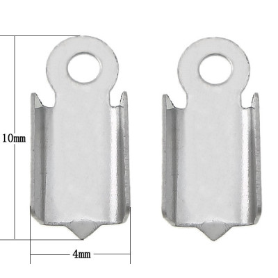 Crimp end 4 x 9.5mm made of surgical steel