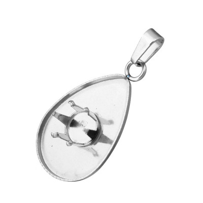 Bed drop 15,5 x 26mm surgical steel