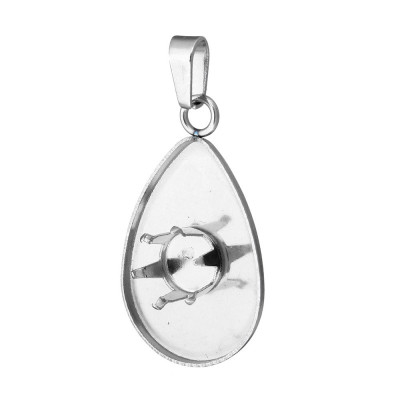 Bed drop 15,5 x 26mm surgical steel