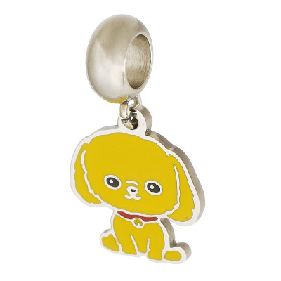 Pendant with a dog eye, 4 color options, surgical steel