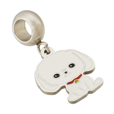 Pendant with a dog eye, 4 color options, surgical steel