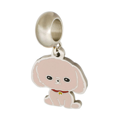 Přívěsek s očkem pejsek 4 barevné varianty chirurgická ocel