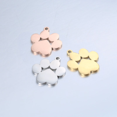 Paw pendant three color variants surgical steel