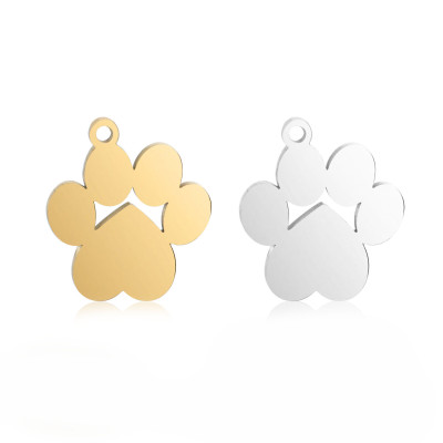Paw pendant three color variants surgical steel
