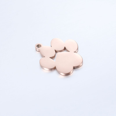 Paw pendant three color variants surgical steel