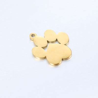 Paw pendant three color variants surgical steel