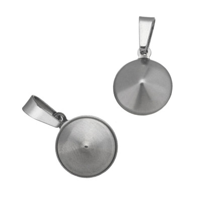 Bowl for Swarovski Rivoli 1122 10mm surgical steel