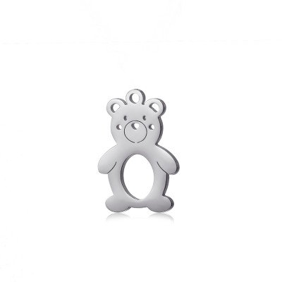 Pendant teddy bear surgical steel two color variants