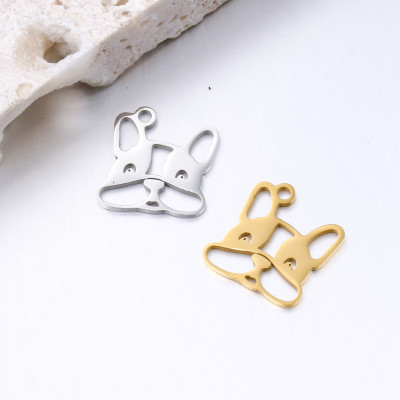 Pendant dog surgical steel two color variants